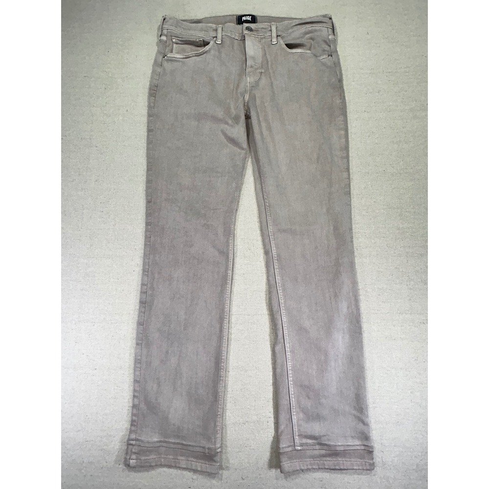 PAIGE Men's‎ 34 FEDERAL Pants Stretch Vintage Aged Beige Rayon Chinos
